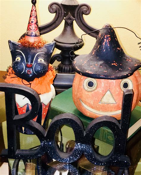 cute halloween looks|vintage look halloween decor.